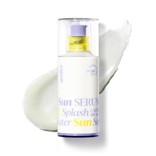 Espoir Water Splash Sun Serum SPF50+ PA+++ – Feuchtigkeitsspendendes Sonnenserum mit Koffein, 50 ml