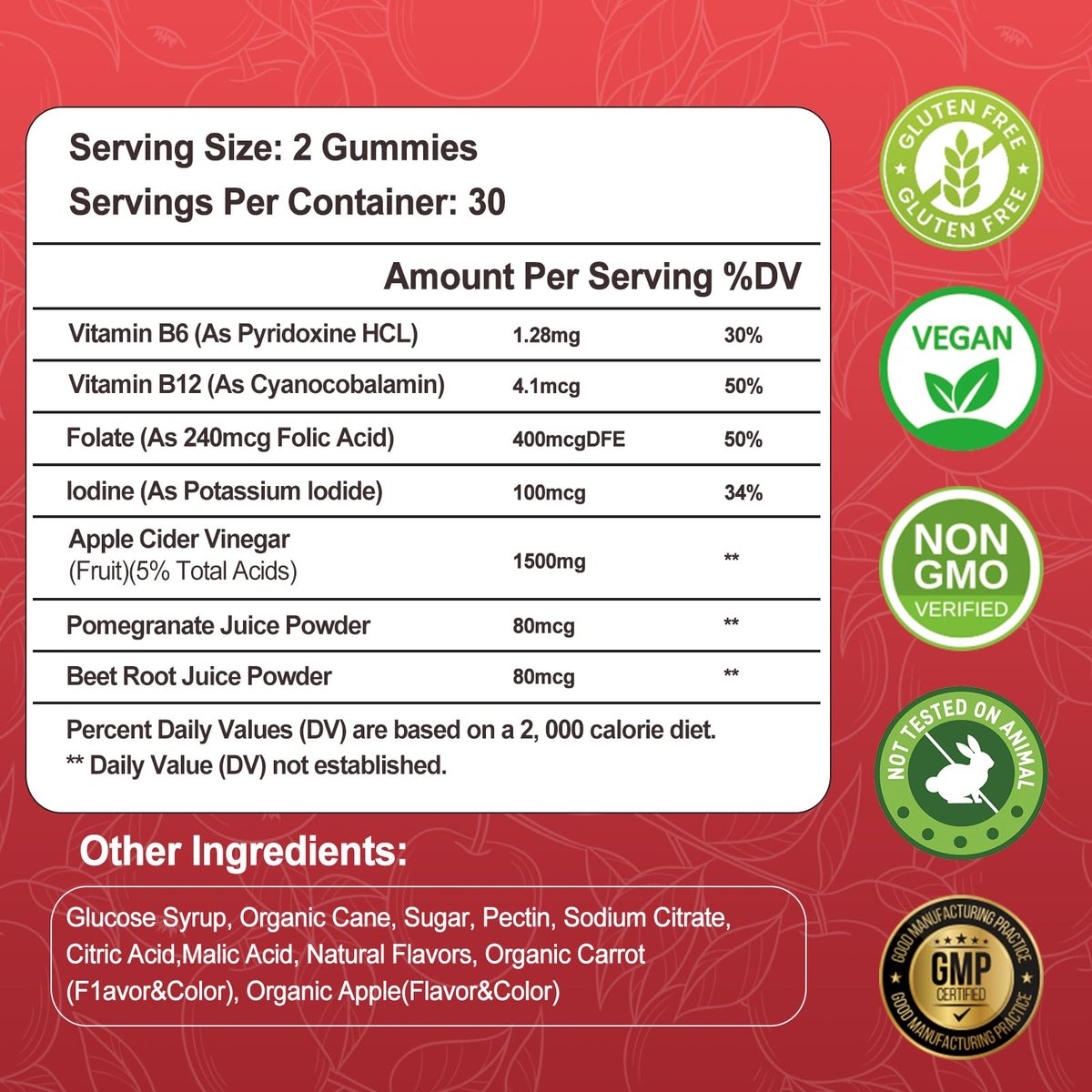 Keto Apfelessig Gummis, Keto ACV Gummy Diät-Ergänzung, Fortschrittliche 1500mg ACV Gummis mit Folsäure, B12, B6 und Keto-Unterstützung für Frauen und Männer, Gelatine-frei, Vegan & Non-GMO (Mehrfachgeschmack)