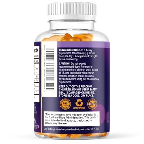 Omega 3 Fischöl Gummibärchen - 3-fache Stärke Herzgesundheit - Hochabsorbierendes Omega 3 Fischöl mit DHA & EPA - Gelenk- & Gehirnunterstützung für Erwachsene - Leckerer Orangen-Geschmack - 120 Gummibärchen