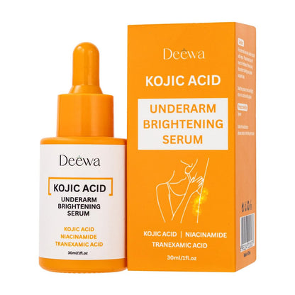 Kojic Underarm Brightening Serum mit Niacinamid für Ellenbogen, Knie, Intimbereich, Achseln, Dunkle Flecken Korrektor, Pflegendes Straffendes Tägliches Hautpflegeserum, Parabenfrei, Vegan