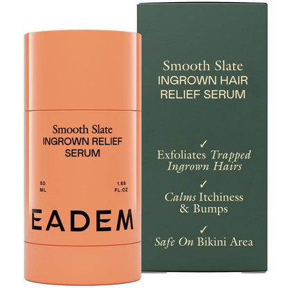 EADEM Smooth Slate Ingrown Hair Roller Serum – Gegen eingewachsene Haare, Pickel und dunkle Flecken – Mit AHAs und Tyrosinase – 50 ml
