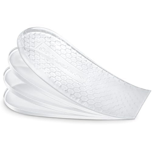 Dr.Tucker+ Fersenerhöhungen für Schuhe, 4-fach verstellbar, orthopädische Einlagen bei Beinlängendifferenz, 1/8" 1/4" 3/8" 1/2" (1 Paar, Größe S)
