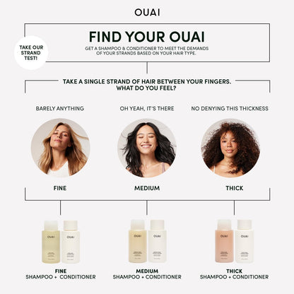 OUAI Thick Hair Mask – Pflegemaske mit Mandelöl, Olivenöl & hydrolysiertem Keratin für geschädigtes Haar – 3,4 oz