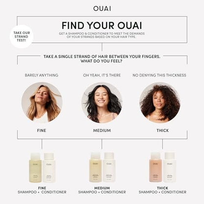 OUAI Thick Hair Mask – Pflegemaske mit Mandelöl, Olivenöl & hydrolysiertem Keratin für geschädigtes Haar – 3,4 oz