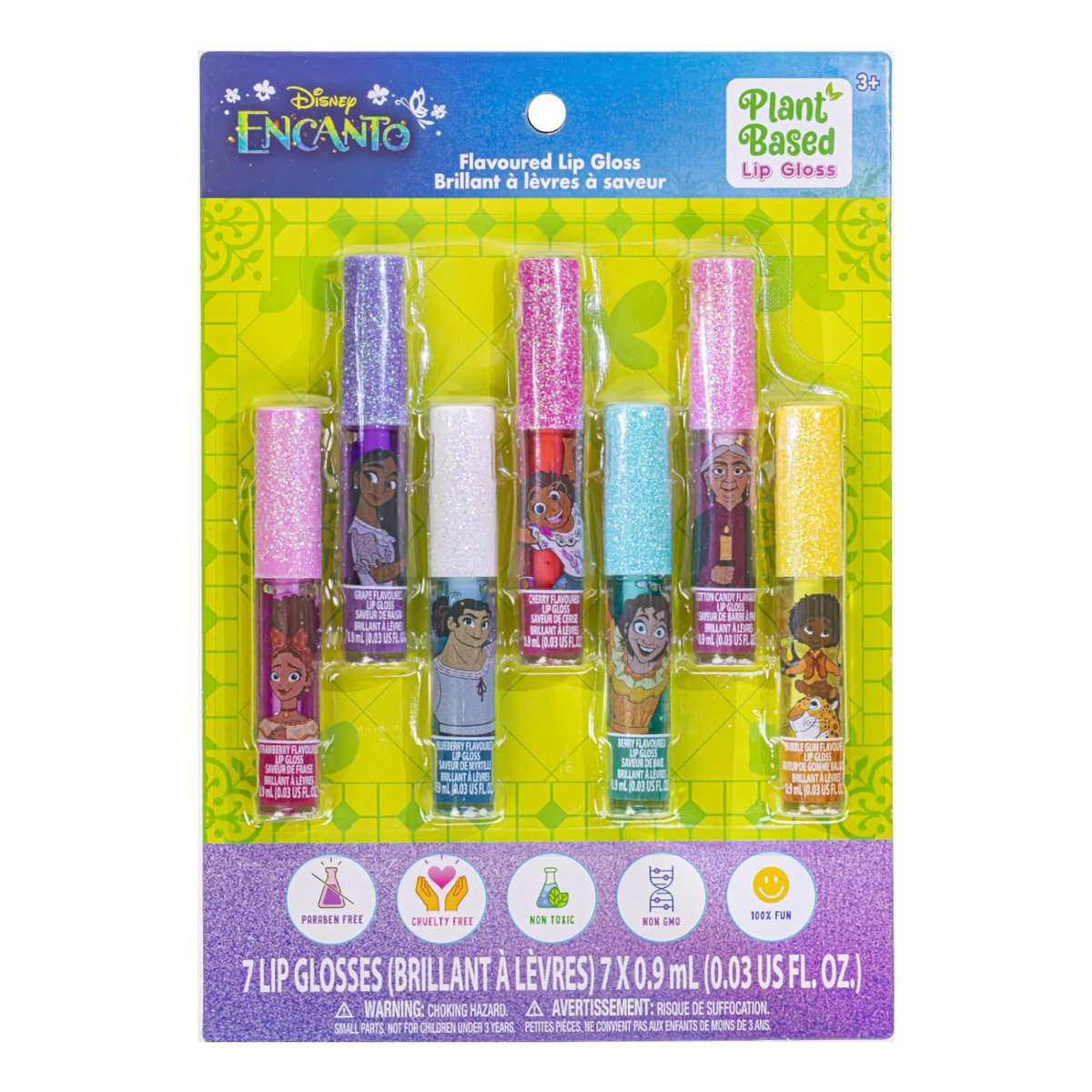 Townley Girl Encanto 7-teiliges Lippenpflegeset für Kinder | Veganes Make-up ab 3 Jahren