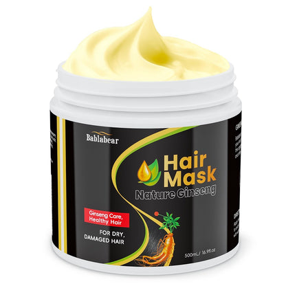 Bablabear Haarmaske für geschädigtes Haar, Tiefenpflege für coloriertes Haar, Feuchtigkeitsspende und Glanz für trockenes/frizzy Haar, Lockenpflege, 500 ml