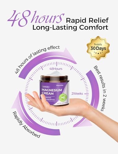 STILIP Natürliche Topische Magnesiumcreme – Magnesium Lotion für die Nachtpflege, Leichte Feuchtigkeitscreme für tiefe Hydratation – Lavendel