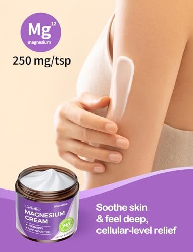 STILIP Natürliche Topische Magnesiumcreme – Magnesium Lotion für die Nachtpflege, Leichte Feuchtigkeitscreme für tiefe Hydratation – Lavendel