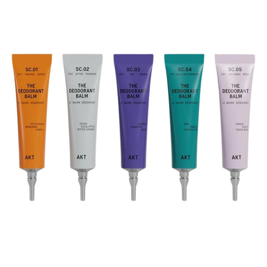 AKT Mini Deodorant Balms Discovery Set – 5 natürliche Deodorants für Männer und Frauen, preisgekrönt, ohne Aluminium, plastikfrei, für alle Geschlechter