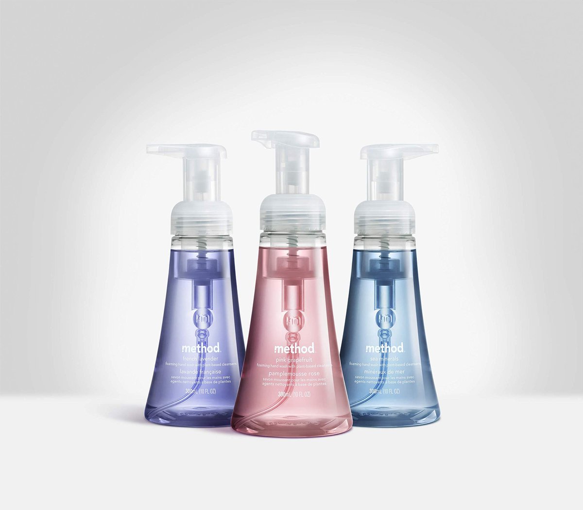 Method Schaumhandseife, Kokosnusswasser, 10 Unzen (3er-Pack) – Flüssigseife mit spritzigen Duftnoten