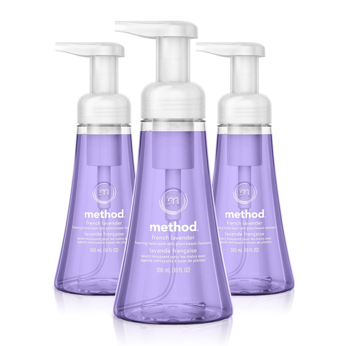 Method Flüssigseife French Lavender, 10 Unzen (3er-Pack) – Handseife mit Schaumspender