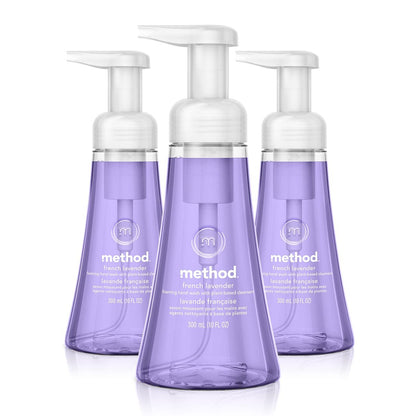 Method Flüssigseife French Lavender, 10 Unzen (3er-Pack) – Handseife mit Schaumspender