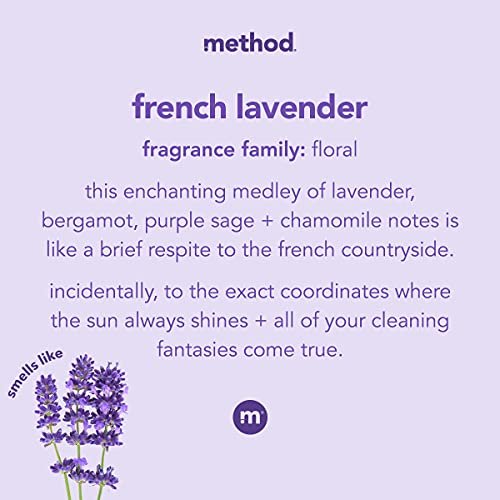 Method Flüssigseife French Lavender, 10 Unzen (3er-Pack) – Handseife mit Schaumspender