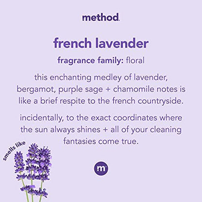 Method Flüssigseife French Lavender, 10 Unzen (3er-Pack) – Handseife mit Schaumspender