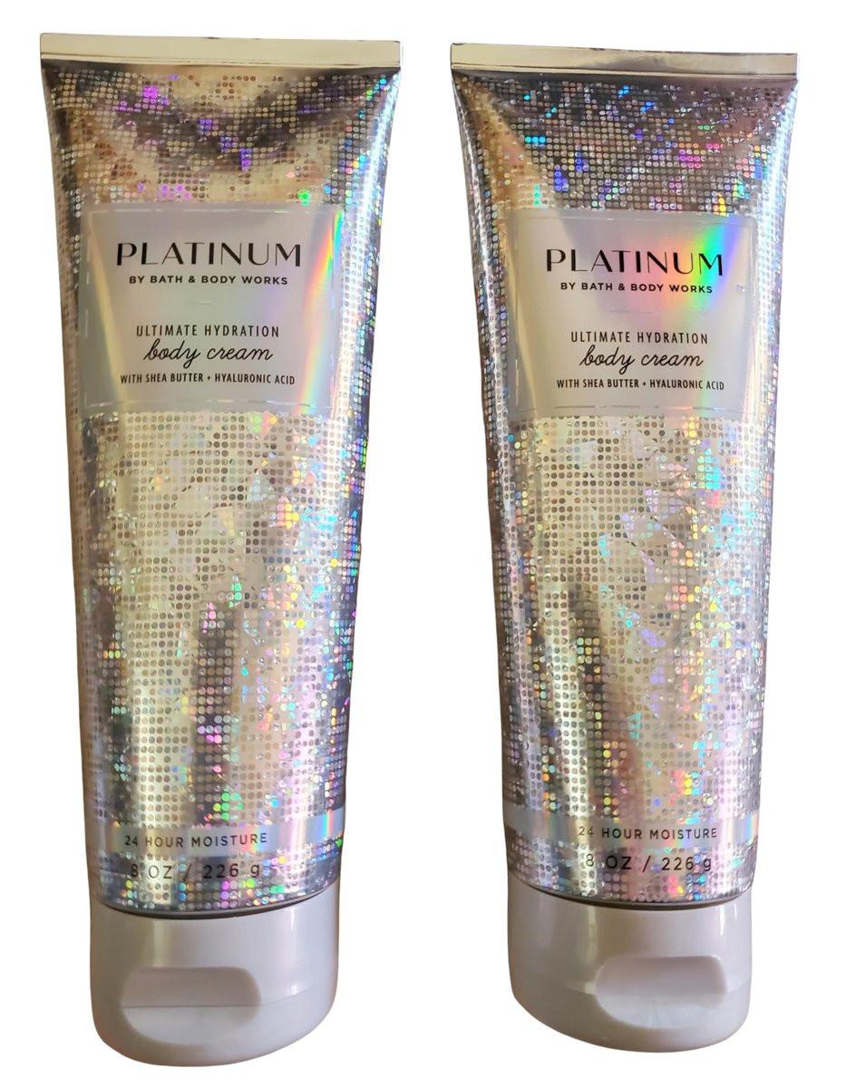 Bath & Body Works Platinum Ultimate Hydration Body Cream 8 Unzen (Pack mit 2)