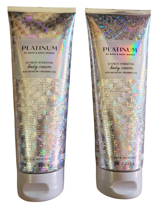 Bath & Body Works Platinum Ultimate Hydration Body Cream 8 Unzen (Pack mit 2)