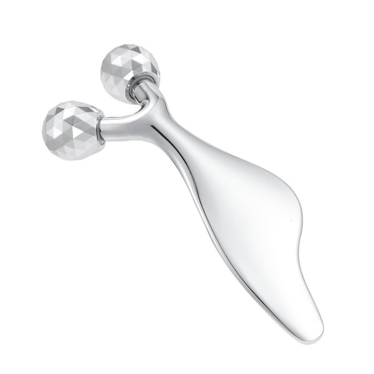 3D Gesichtsroller aus Metall - Verbessert den Teint & reduziert Augenringe, Gesichtsmassagegerät zur Straffung & Festigung der Haut, Gua Sha Werkzeug, Muttertagsgeschenk für Frauen