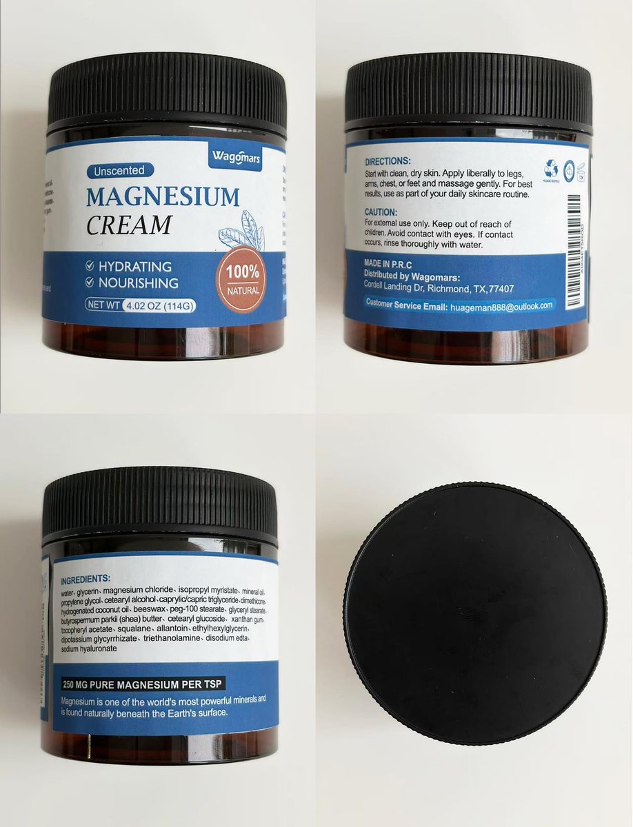 Wagomars Magnesium Creme – Natürliche Magnesium Lotion mit Sheabutter & Kokosöl – Schnell einziehend, leicht – Tiefenwirksame Feuchtigkeit für alle Hauttypen – Für Kinder geeignet (Ungeduftet)