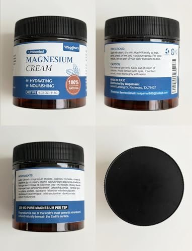 Wagomars Magnesium Creme – Natürliche Magnesium Lotion mit Sheabutter & Kokosöl – Schnell einziehend, leicht – Tiefenwirksame Feuchtigkeit für alle Hauttypen – Für Kinder geeignet (Ungeduftet)