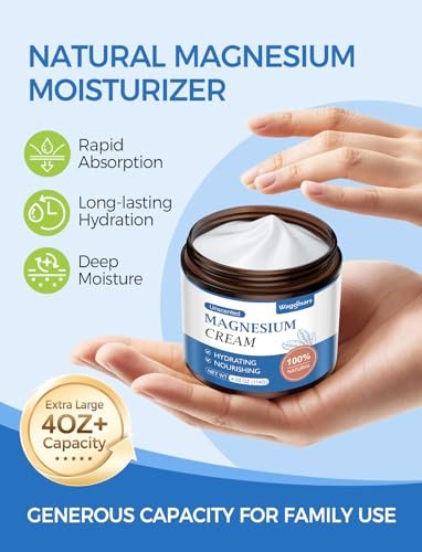Wagomars Magnesium Creme – Natürliche Magnesium Lotion mit Sheabutter & Kokosöl – Schnell einziehend, leicht – Tiefenwirksame Feuchtigkeit für alle Hauttypen – Für Kinder geeignet (Ungeduftet)