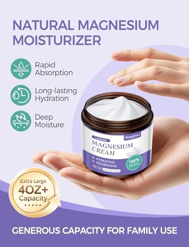 Wagomars Magnesium Creme – Natürliche Magnesium Lotion mit Sheabutter & Kokosöl – Schnell einziehend, leicht – Tiefenhydratation für alle Hauttypen – Geeignet für Kinder (Lavendel)