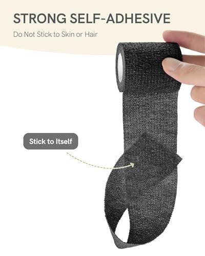 FriCARE Selbstklebender Verbandswickel, medizinisches Tape für Erste-Hilfe-Set, Kohäsivbinden für Wunden, Sport, Tierarzt, 2 Zoll x 5 Yards, 6 Rollen, Classic