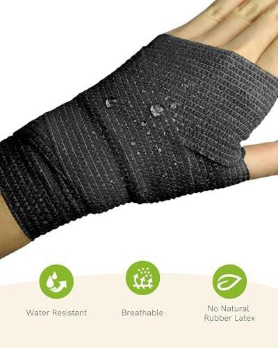 FriCARE Selbstklebender Verbandswickel, medizinisches Tape für Erste-Hilfe-Set, Kohäsivbinden für Wunden, Sport, Tierarzt, 2 Zoll x 5 Yards, 6 Rollen, Classic