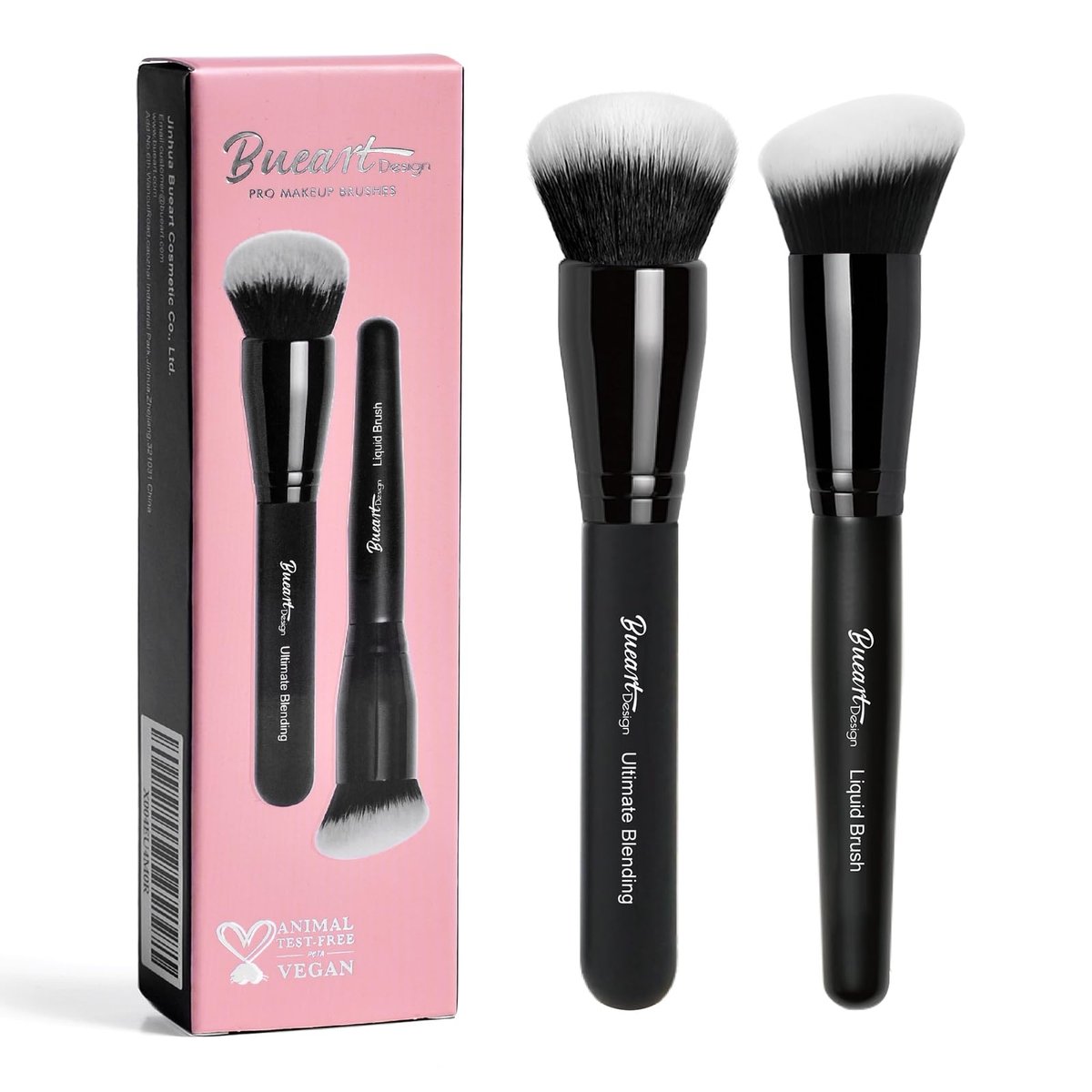 Bueart Design Ultimate Blending Makeup Pinsel – Ideal für Liquid Blush, Foundation, Bronzer & Puder – Vegan & Tierversuchsfrei (M9)