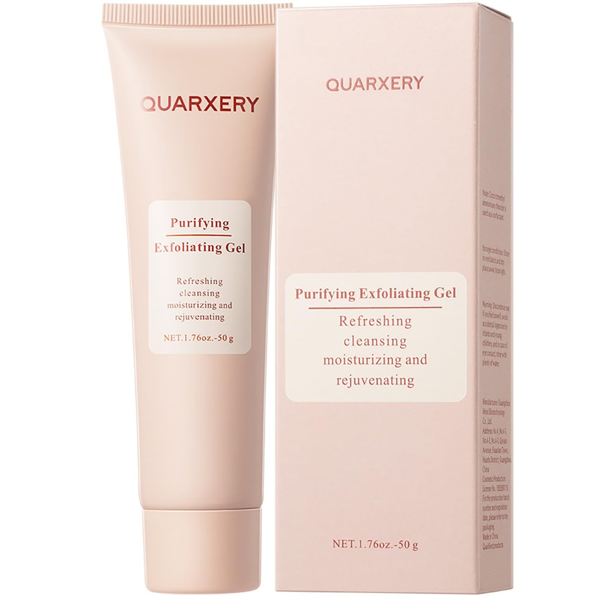 QUARXERY Sanftes Peeling-Gel | Gesichts- & Körperreiniger für empfindliche Haut | Mit natürlicher Hamamelis & Aloe Vera | Tiefenreinigung der Poren