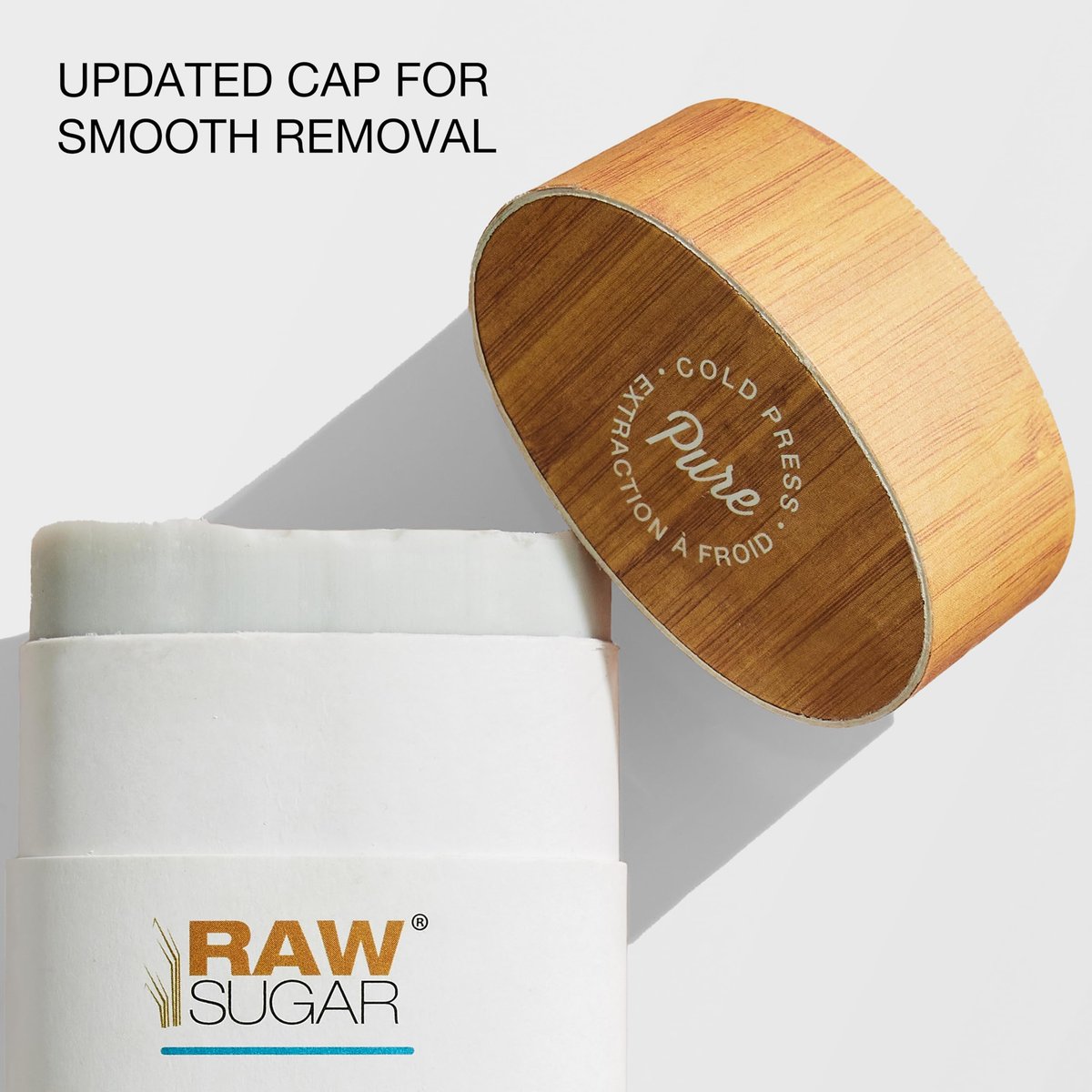 RAW SUGAR Deodorant Stick, Simply Deo - Ganzkörper-Deodorant für Frauen & Männer, ohne Aluminium, Backpulver, Talkum & Parabene, Duft Beach Rose + Aloe, 2,7 oz (1er-Pack)