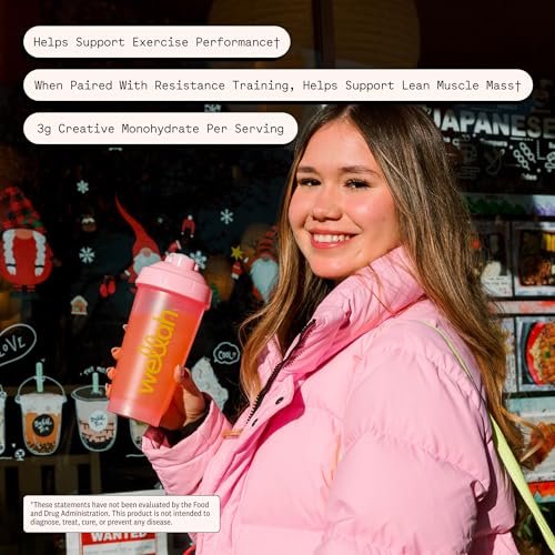 Wellah Creatin für Frauen - Kreatin Monohydrat mit Löwenzahn & Cranberry Extrakt (50 Portionen, Wassermelonen Slush)