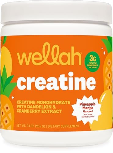 Wellah Creatin für Frauen – Creatin-Monohydrat mit Löwenzahn & Cranberry-Extrakt (50 Portionen, Ananas-Mango)