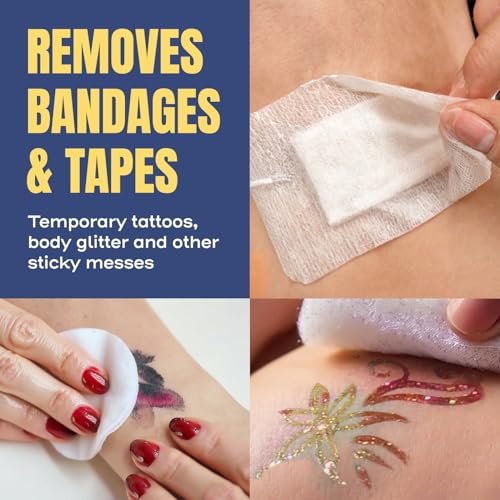 Sting-Free Adhesive Remover - 4 oz Sanfter & Schmerzfreier Pflasterentferner für empfindliche Haut, Sporttape, Dialysezugänge, kontinuierliche Blutzuckermessung und Stomaversorgung