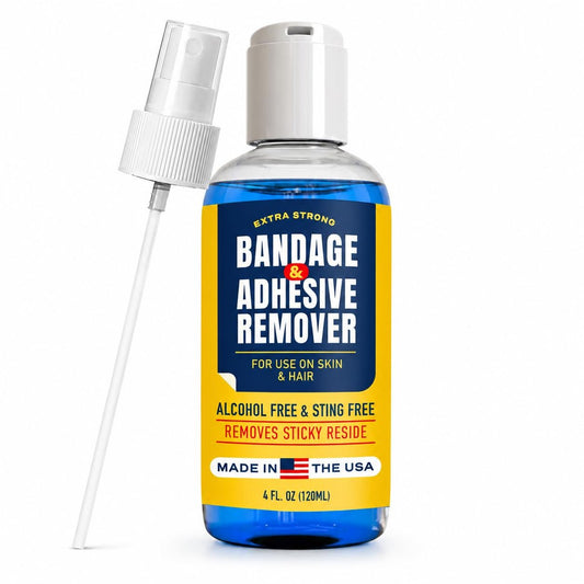 Sting-Free Adhesive Remover - 4 oz Sanfter & Schmerzfreier Pflasterentferner für empfindliche Haut, Sporttape, Dialysezugänge, kontinuierliche Blutzuckermessung und Stomaversorgung