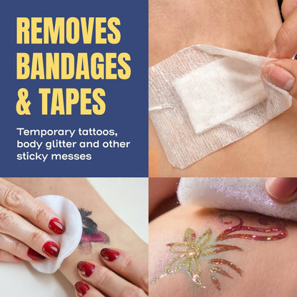 Sting-Free Adhesive Remover - 4 oz Sanfter & Schmerzfreier Pflasterentferner für empfindliche Haut, Sporttape, Dialysezugänge, kontinuierliche Blutzuckermessung und Stomaversorgung