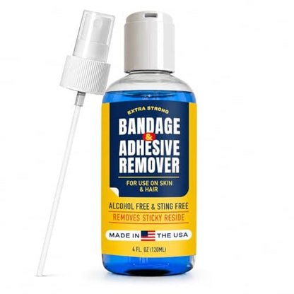 Sting-Free Adhesive Remover - 4 oz Sanfter & Schmerzfreier Pflasterentferner für empfindliche Haut, Sporttape, Dialysezugänge, kontinuierliche Blutzuckermessung und Stomaversorgung