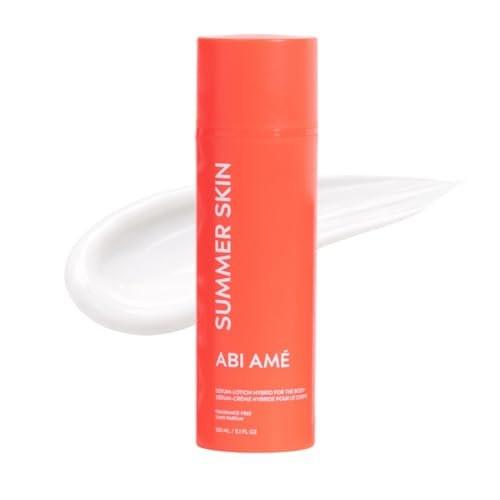 ABI AME Summer Skin Body Serum – Niacinamid Körperserum mit Saccharid-Isomerat – Feuchtigkeitsspendende, leichte Körperlotion für trockene Haut – Schnell einziehend, nicht fettend – Hergestellt in Frankreich – 150 ml