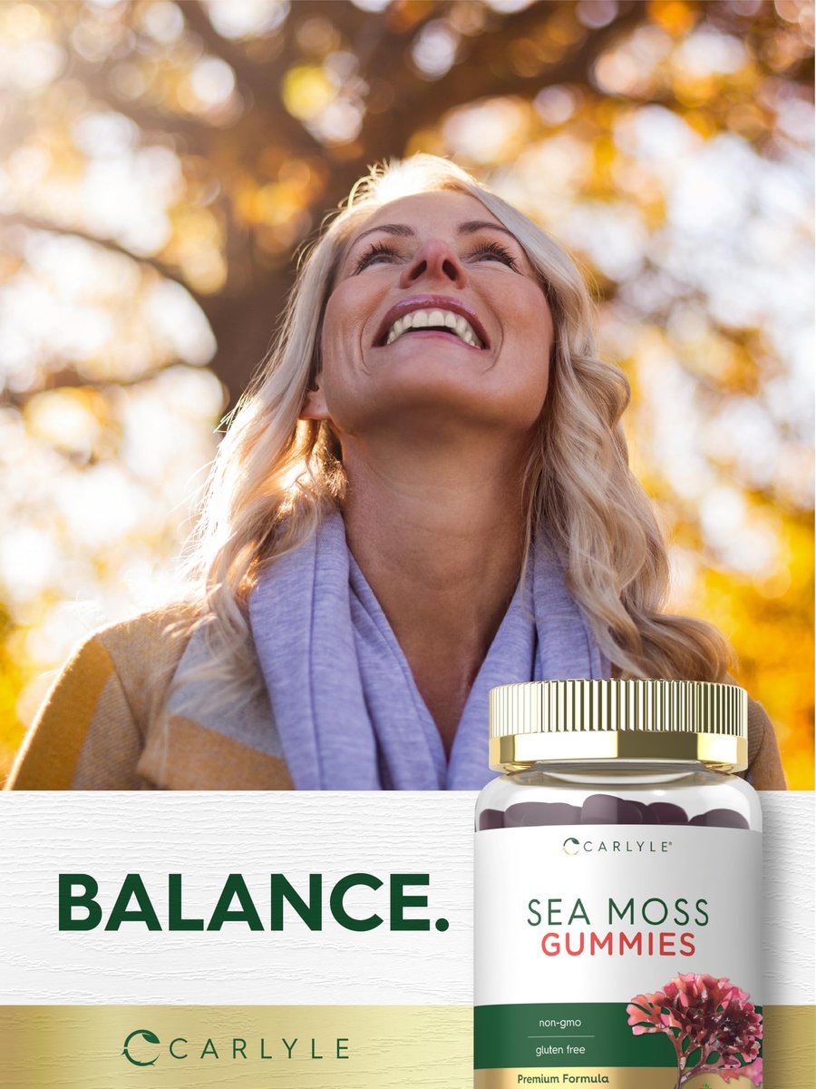 Carlyle Sea Moss Gummies – 70 Stück | Erdbeer-Blaubeer-Geschmack | Vegan, Non-GMO, Glutenfrei