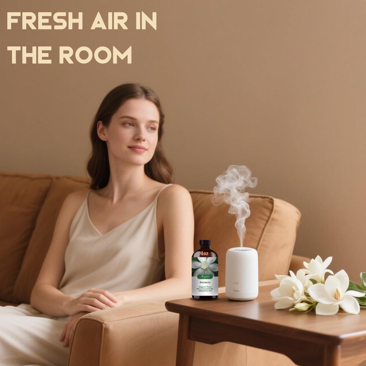 Gardenia Ätherisches Öl – Gardenia Duftöl für Diffuser, Luftbefeuchter, DIY Kerzen, Seife, romantischer Duft, Massage, geschenkfertig – MLYNKL Gardenia Öl (4,33 fl oz / 130 ml)
