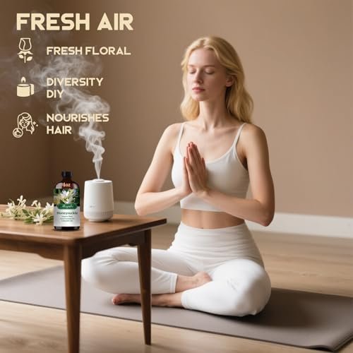 Honeysuckle Ätherisches Öl – Honeysuckle Duftöl für Diffuser, Luftbefeuchter, DIY Kerzen, Seife, Blumenduft, Zuhause, Geschenk – MLYNKL Honeysuckle Öl (130 ml / 4,33 fl oz)