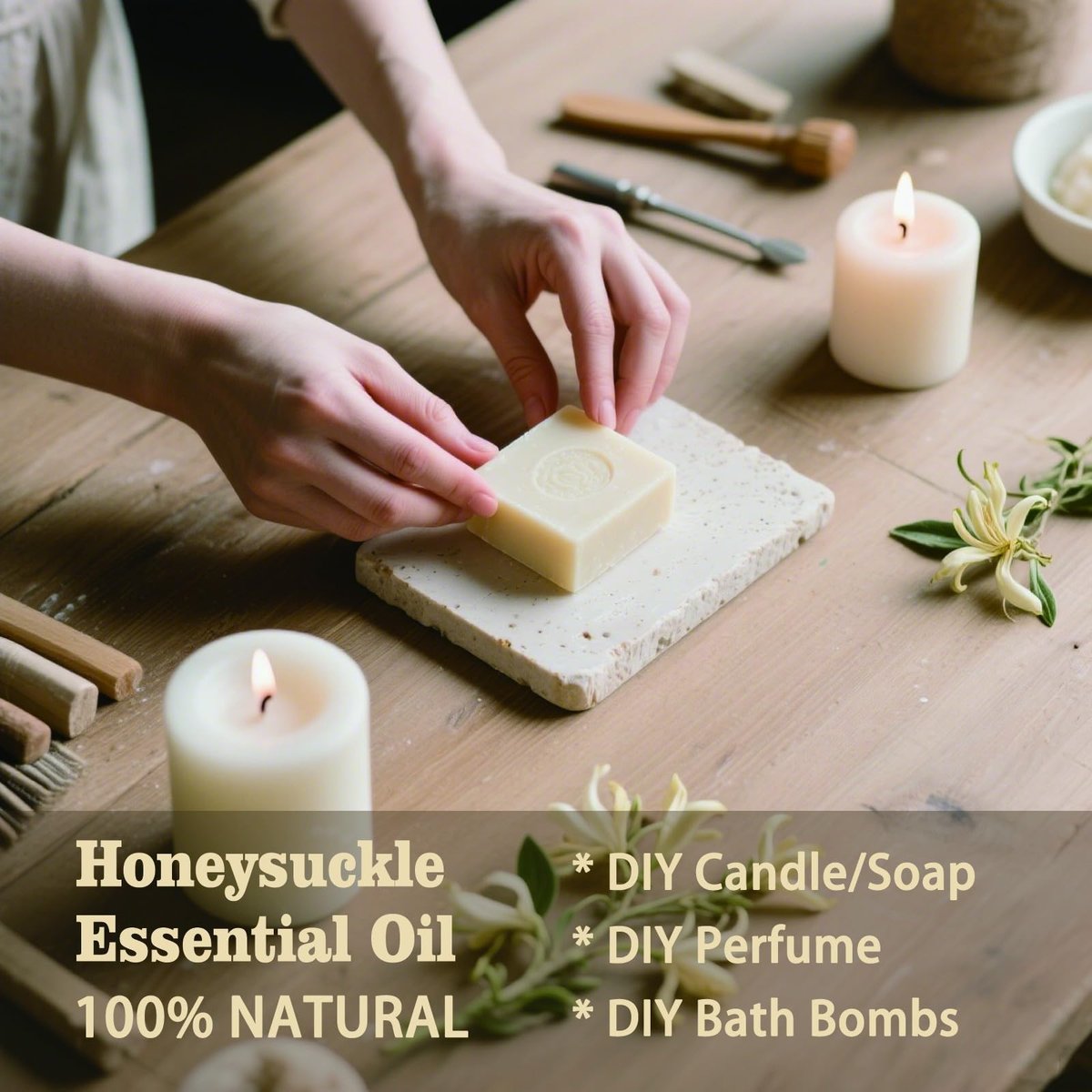 Honeysuckle Ätherisches Öl – Honeysuckle Duftöl für Diffuser, Luftbefeuchter, DIY Kerzen, Seife, Blumenduft, Zuhause, Geschenk – MLYNKL Honeysuckle Öl (130 ml / 4,33 fl oz)