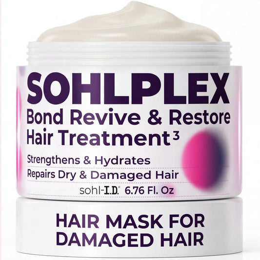 sohl-I.D. Haarmaske für trockenes & geschädigtes Haar – Tiefenwirksame Reparaturpflege für Geschmeidigkeit & Glanz – Feuchtigkeitsspendende Haarmaske mit Vitaminen B3, B5, B7, C & E – Vegan & tierversuchsfrei 200 ml