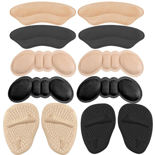 6 Paar Fersenpolster für Damenschuhe – Gel-Fersenpads, Schuhpolster für hohe Absätze, Metatarsalpolster, Schuheinlagen für Frauen