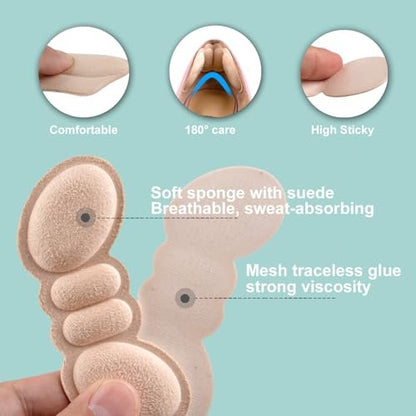 6 Paar Fersenpolster für Damenschuhe – Gel-Fersenpads, Schuhpolster für hohe Absätze, Metatarsalpolster, Schuheinlagen für Frauen