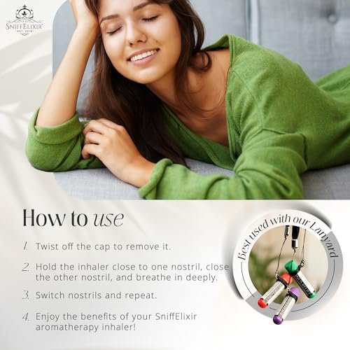 Eukalyptus ätherisches Öl Aromatherapie Nasal Stick Vapor Inhaler - Allergielinderung, USA hergestellt mit biologischen ätherischen Ölen, natürliche Atemunterstützung