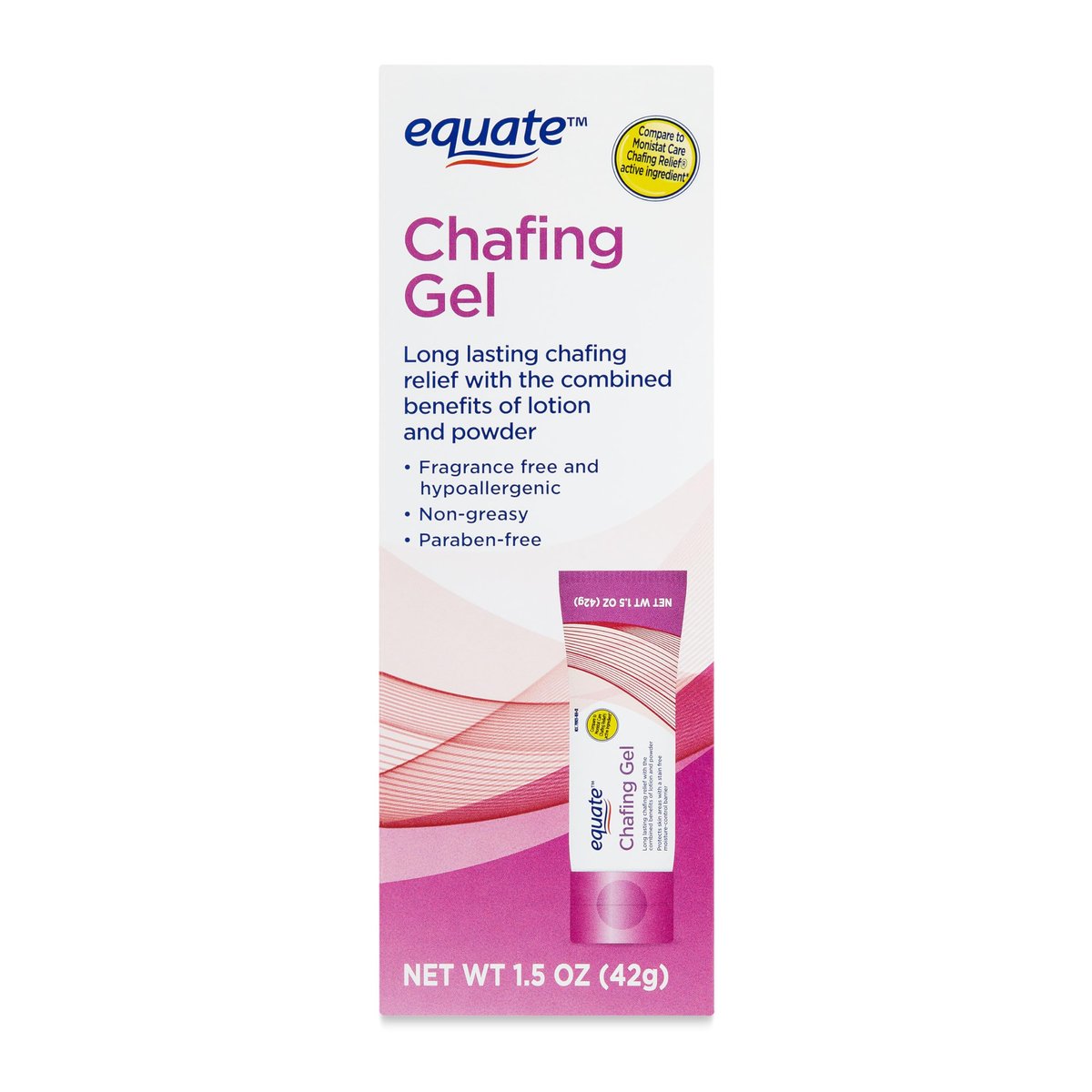 Maker Explorador Equate Chafing Gel Relief – Fettfrei, hypoallergen, parfümfrei, talkumfrei & parabenfrei – 1,5 Unzen + Geschenkkarte