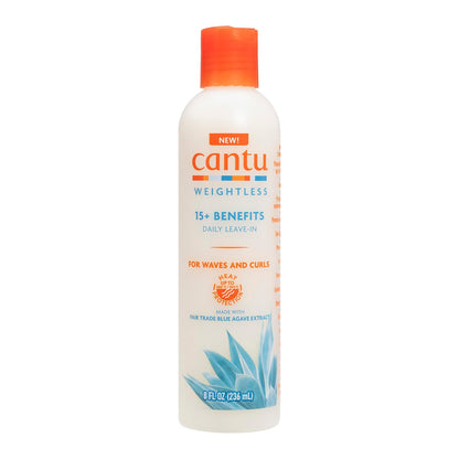 Cantu Weightless Daily Leave-In Cream 8 fl oz – Feuchtigkeitsspendende Pflege für lockiges & welliges Haar