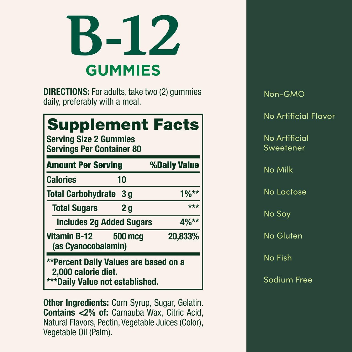 Nature's Bounty Vitamin B12 Gummis - 500 mcg, 160 Stück, zur Unterstützung des Energiestoffwechsels und des Nervensystems, gemischter Beerengeschmack