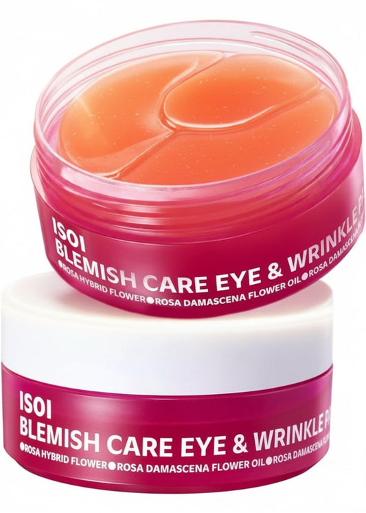 ISOI Blemish Care Under Eye Patch für dunkle Augenringe, Schwellungen und Falten – Hydratisierende Gel-Augenmasken mit Hyaluronsäure & bulgarischem Rosenöl, Koreanische Hautpflege (90 Stück, 3,17 oz)