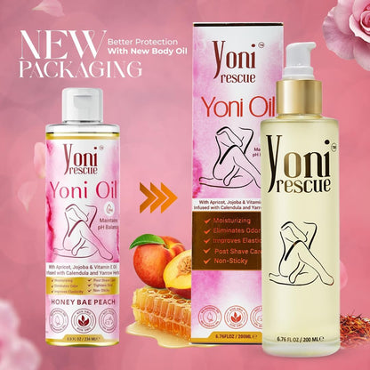 Yoni Oil für Frauen | Hergestellt in den USA mit Aprikose, Jojoba, Vitamin E Öl | Tägliche feuchtigkeitsspendende natürliche Pflege für dunkle Flecken, eingewachsene Haare | pH-Balance | Beseitigt Gerüche | 6,76 oz | Pfirsich